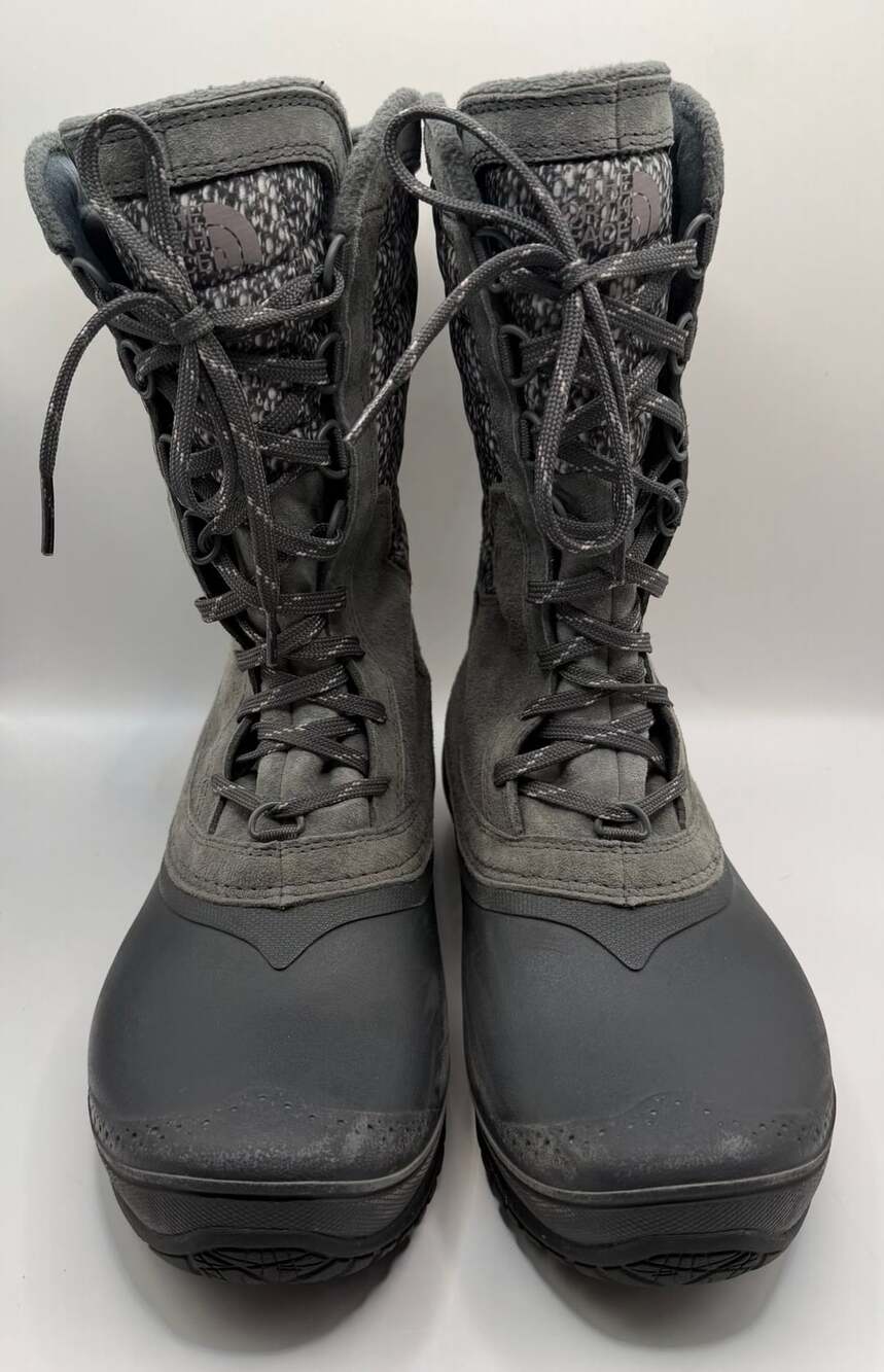 The North Face Women's Shellista III Mid Winter Boots Grey Suede Size 8.5